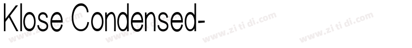 Klose Condensed字体转换